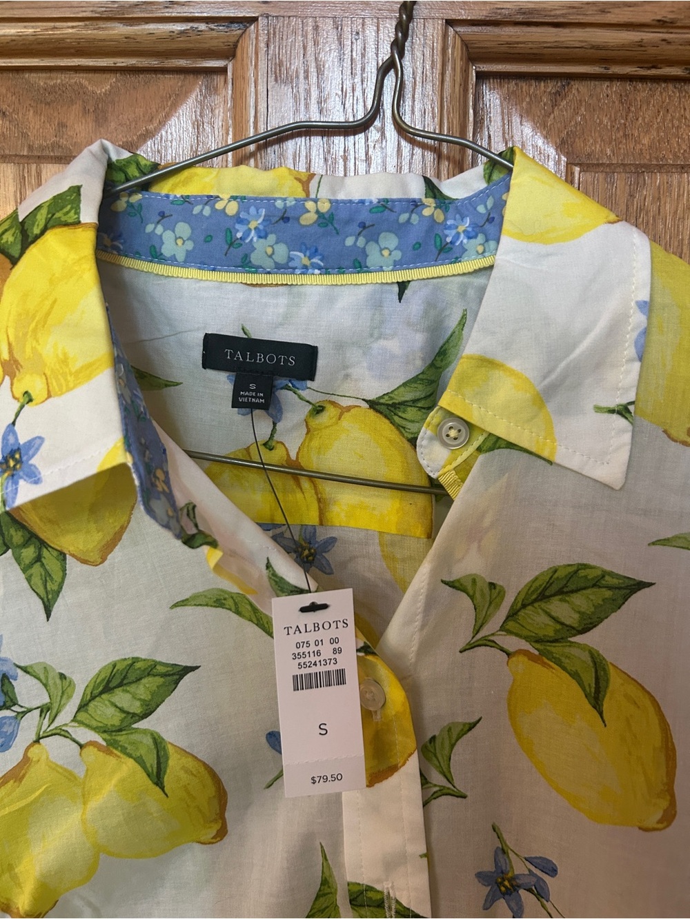 Talbots Lemon Button Down Shirt - Picture 2 of 3